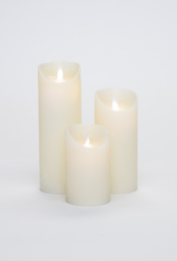 Trio LED Pillar Candles