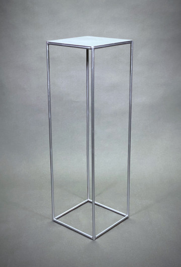 Large Silver Metal Flower Stand